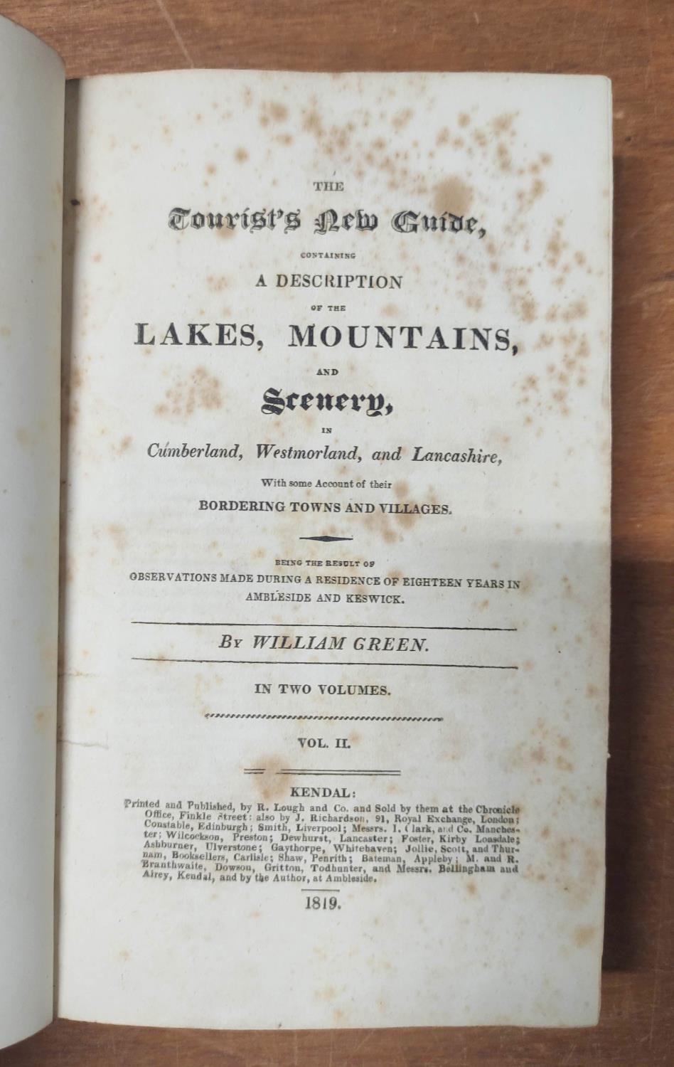 GREEN WILLIAM, of Ambleside.  The Tourist's New Guide Containing a Description of the Lakes, - Image 9 of 12