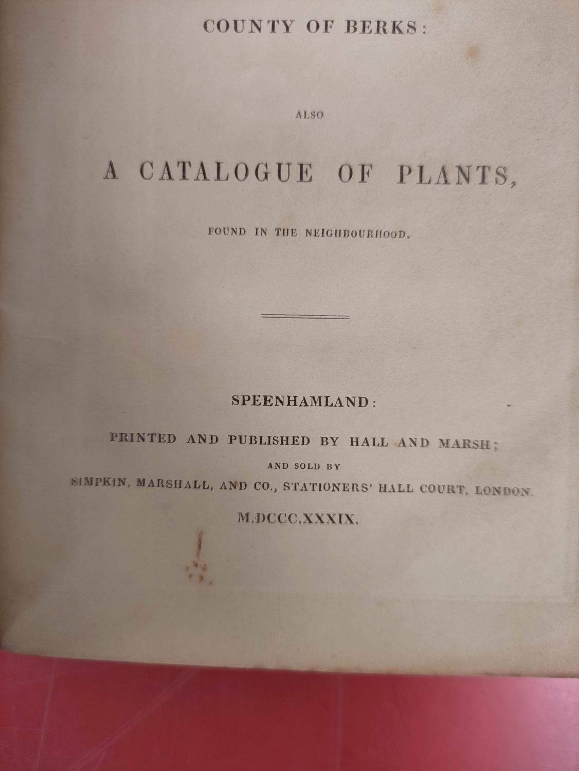 Newbury.  The History & Antiquities of Newbury & Its Environs ... also a Catalogue of Plants, - Image 4 of 9
