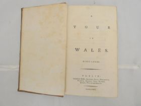 (PENNANT THOMAS).  A Tour in Wales MDCCLXXIII. Old mottled calf with gilt banding. Bookplate of