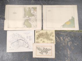 ROYAL COMMISSION (HIGHLANDS & ISLANDS).  10 various col. maps, mixed cond. Each 22" x 29". 1892;