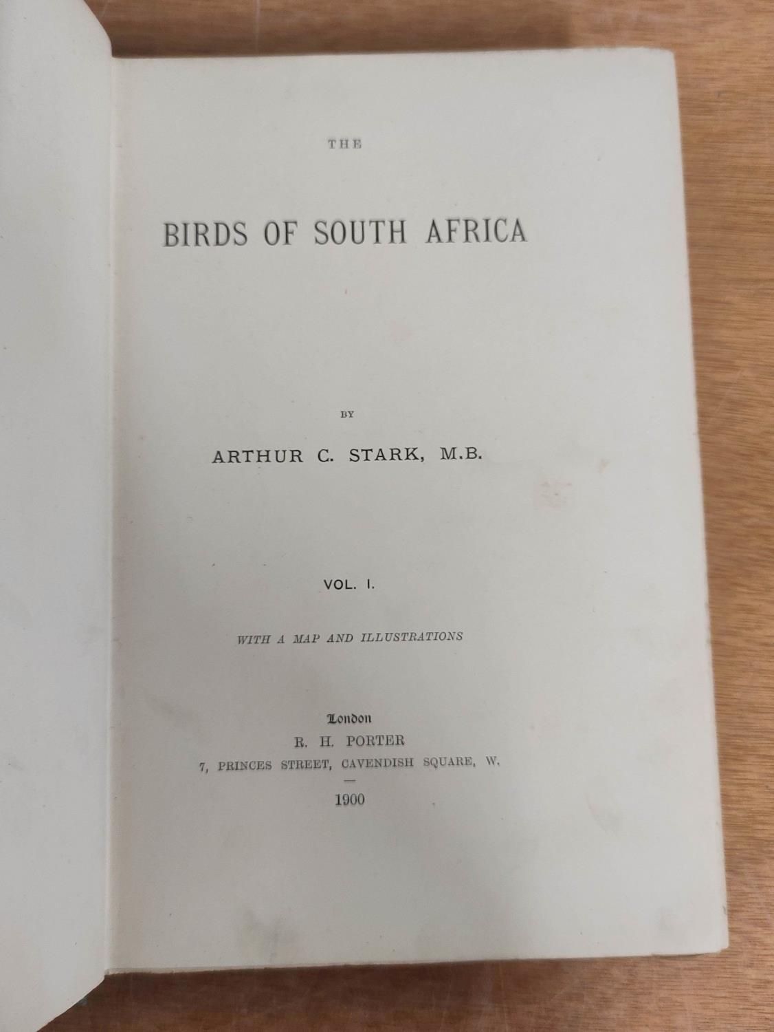 STARK A. C. & SCLATER W. L.  The Birds of South Africa. 4 vols. Port. frontis, col. fldg. map & many - Image 3 of 7