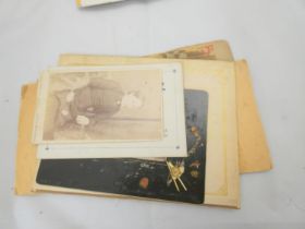 Photographs.  A small bundle of carte-de-visite & stereoscope photographs & related items.