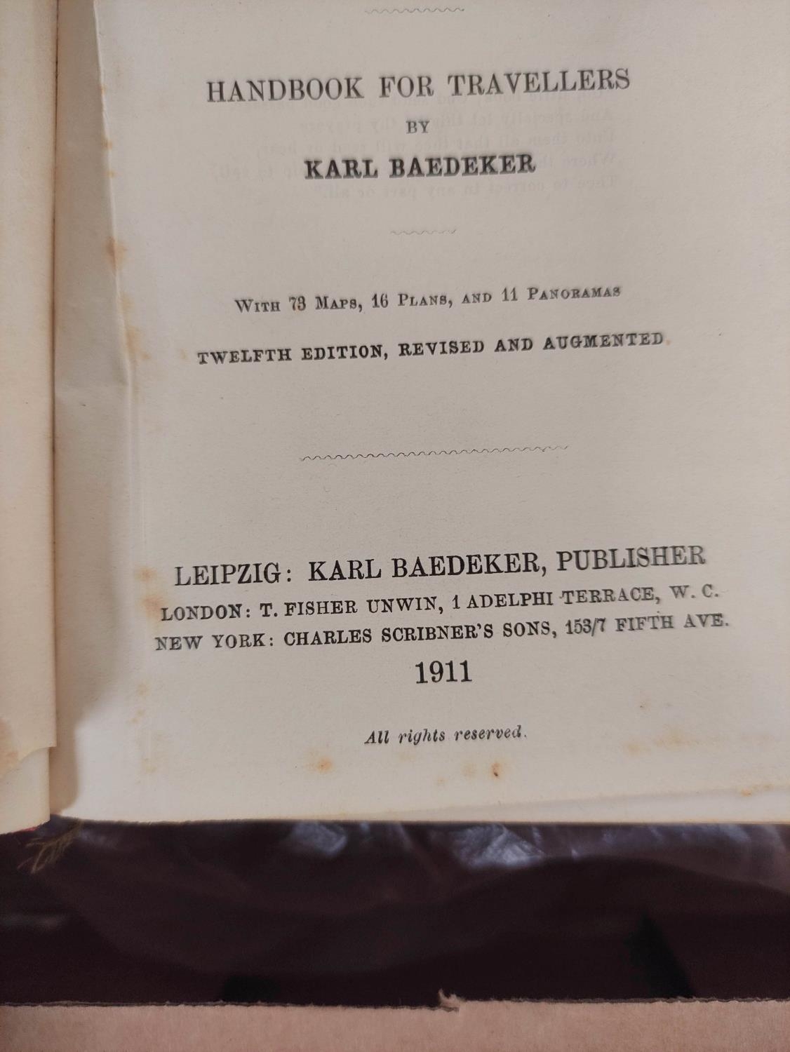 BAEDEKER KARL (Pubs).  Austria-Hungary, 1911; Russia, 1914 & 28 various European guides. Mainly - Image 5 of 10