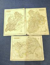 THOMSON JOHN.  Peebles-shire, Berwick-shire & Selkirk Shire. 3 eng. maps, hand col. in outline. 1821