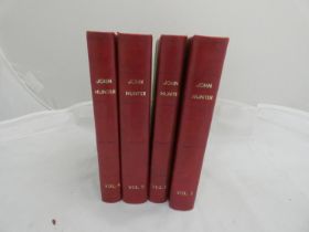 HUNTER JOHN F.R.S.  The Works. 4 vols. Lacking eng. port. & fldg. facsimile. Rebound half red