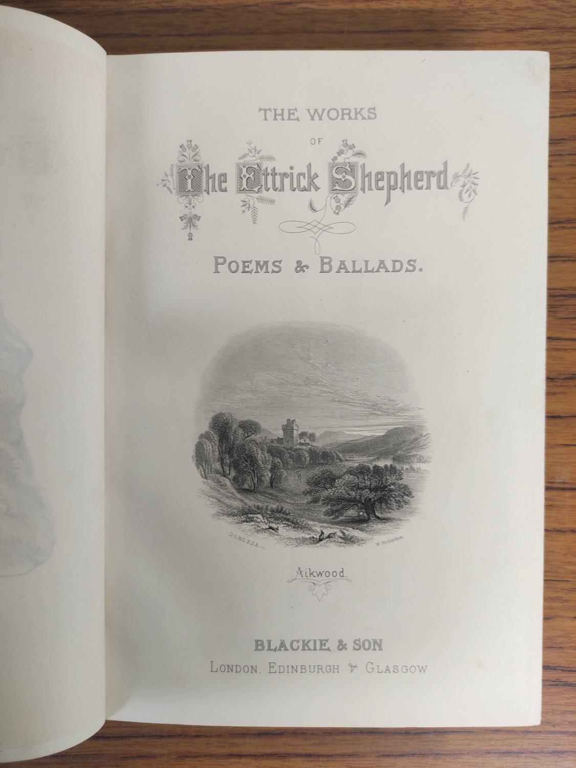 HOGG JAMES.  The Works of the Ettrick Shepherd. 2 vols. Half titles. Eng. frontis, text - Image 8 of 13