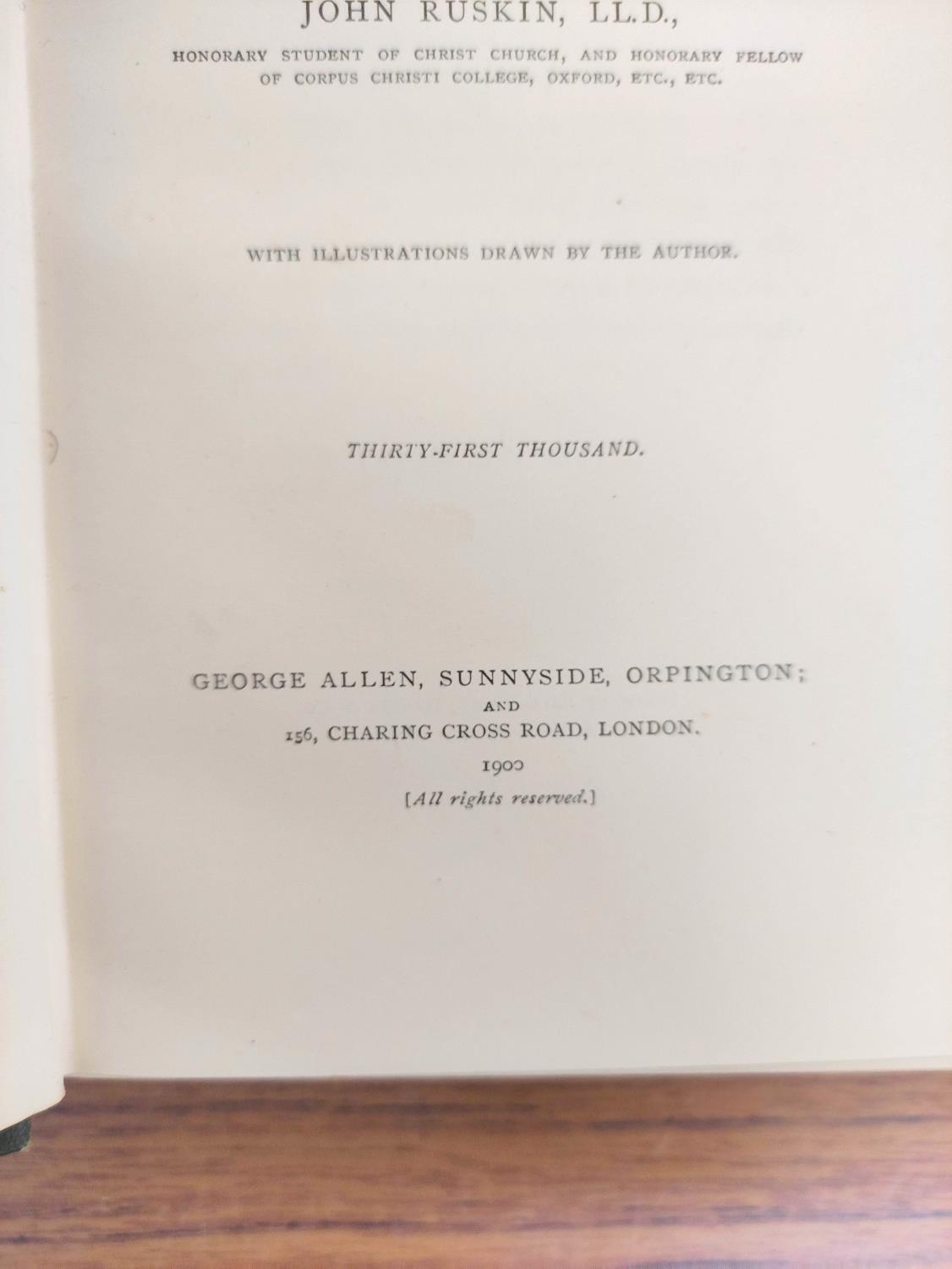 LA GUILDE DU LIVRE.  2 vols. in limp green morocco. Lausanne, 1952 & 1955; also Ruskin, Seven - Image 5 of 7