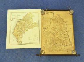 ARMSTRONG ANDREW & SON.  A New & Correct Map of the County of Northumberland. Eng. map. Rolled.