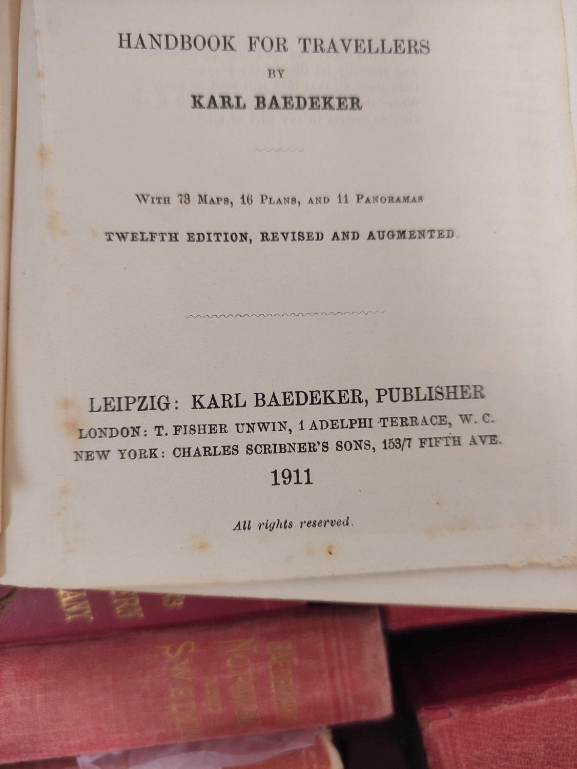 BAEDEKER KARL (Pubs).  Austria-Hungary, 1911; Russia, 1914 & 28 various European guides. Mainly - Image 8 of 10