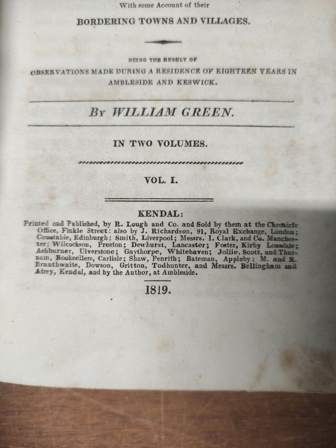 GREEN WILLIAM, of Ambleside.  The Tourist's New Guide Containing a Description of the Lakes, - Image 4 of 12
