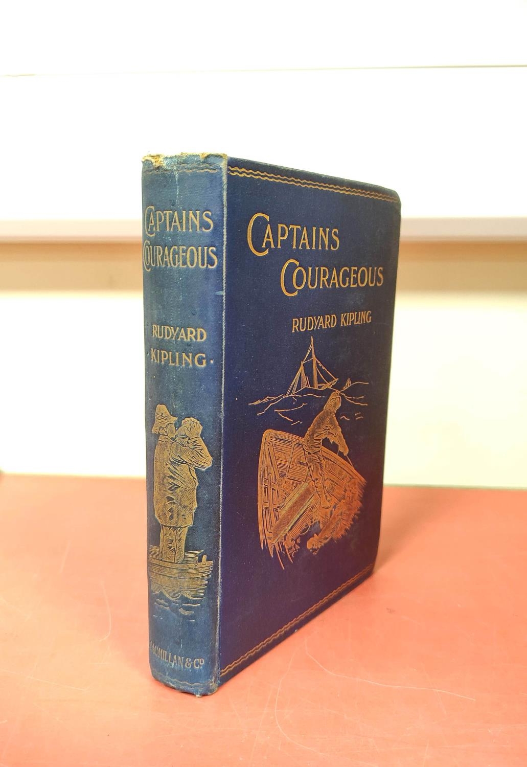 KIPLING RUDYARD.  Captains Courageous. Illus. Orig. blue cloth gilt, internal foxing & spotting. 2nd