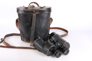 Pair of WWII military issue binoculars by REL Canada, 7x500, dated 1944 in black leather case.