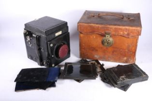 London Stereoscopic Company box camera with Carl Zeiss Jena 73818 Pinar 1:3,8 f=160mm lens, camera