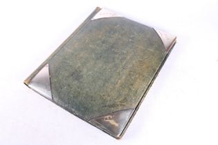 Silver mounted leather blotter covers with silver corners by SWS&Co.