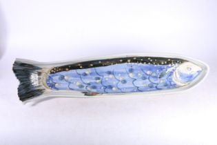 Highland Stoneware fish dish, 64cm long.