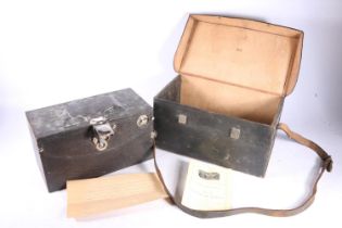 Unusual Kodak Panoram No1 box camera with instruction booklet in original leather carring case.