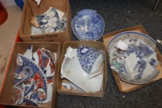 Antique Chinese and English china.  (a/f)