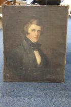 19TH CENTURY SCHOOL Half length portrait of a young gentleman Oil painting on canvas, unsigned, 75cm