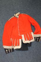 British Army Red Coat coatee jacket with ROyal Scots buttons, bullion wire collar, bullion wire