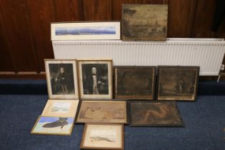 Box of pictures and prints to include Duke of Bordeaux engraving after JOHN SYME, other