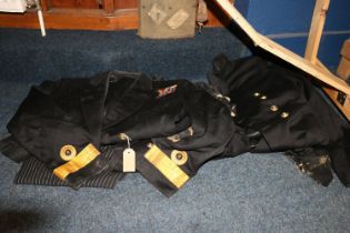 British Naval Officers long coat, a British Naval Reservist jacket, with bullion wire insignia for