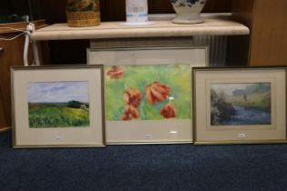 20TH CENTURY SCHOOL Still life of flowers Watercolour painting, signed lower left, 35cm x 54cm,