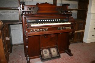 Bridgeport Organ Company of Bridgeport US pianola, retailed by Payne of London, 108cm wide.