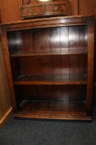 Titchmarsh and Goodwin Cabinet Makers of Ipswich, an open bookcase with two adjustable shelves, 82cm