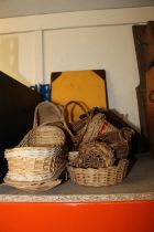 Vintage baskets, blotters, etc.