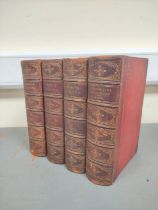 KNIGHT CHARLES.  London. 6 vols. in three. Eng. illus. Rubbed half red morocco. Virtue & Co., n.