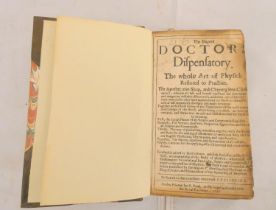 (CULPEPER NICHOLAS).  The Expert Doctors Dispensatory, the Whole Art of Physick Restored to