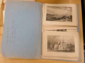 Prints & Engravings.  A large carton of loose prints & engravings, topographical, architectural &