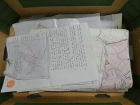Documents - Ephemera - Berkshire.  Part of the Hargreaves family archive. Vellum documents, plans,