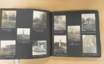 Ancient Stone Crosses of Devon.  Oblong album containing 80 old snapshot photographs of stone