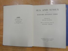 KIPLING RUDYARD.  Sea & Sussex and Songs of the Sea. 2 vols. Mounted col. plates by Donald