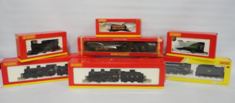 Group of Hornby OO gauge locomotives and wagons comprising a R2099C LMS 4-4-0 '644' Class 2P