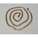 9ct gold necklet of filed curb pattern, 16g.