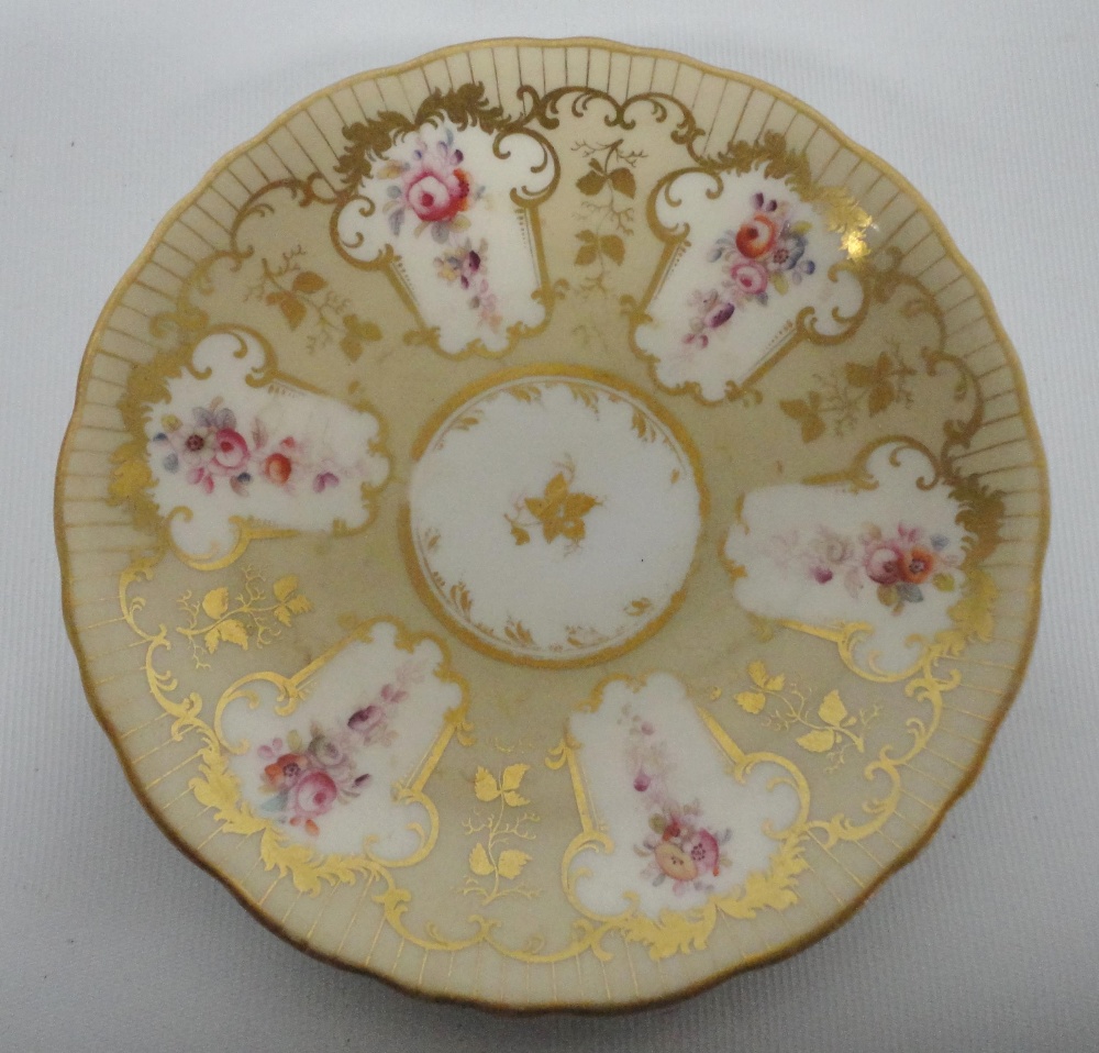 Victorian 'Rockingham' pattern part china tea service decorated with a floral cartouche within - Image 4 of 12