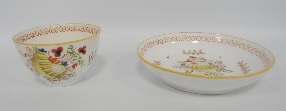 Group of Derby-style 19th century teawares in the Imari palette comprising a cabinet cup and two - Image 4 of 11