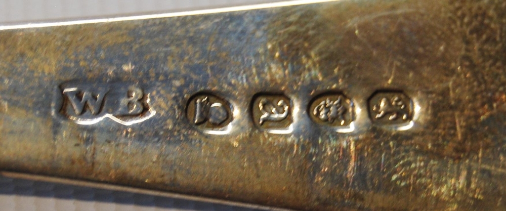 Two silver tablespoons, fiddle pattern, initialled, 1848, and nine others, some Scottish, 678g. - Image 10 of 13