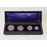 Queen Victoria 1894 silver Maundy set, in original box.