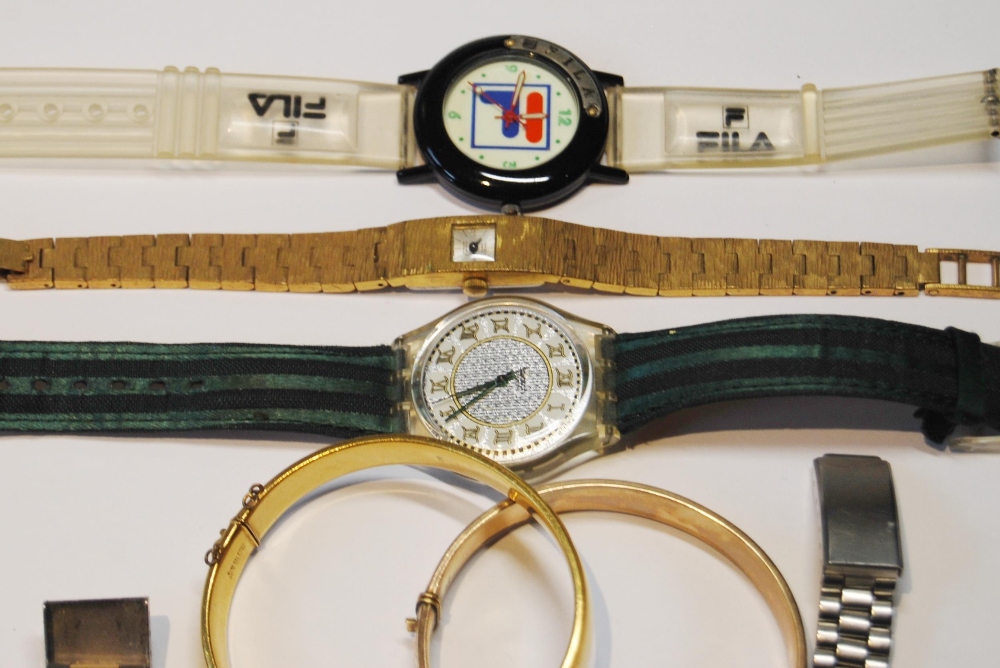 Two silver bracelets, two bangles, five watches and various other items. - Image 4 of 4