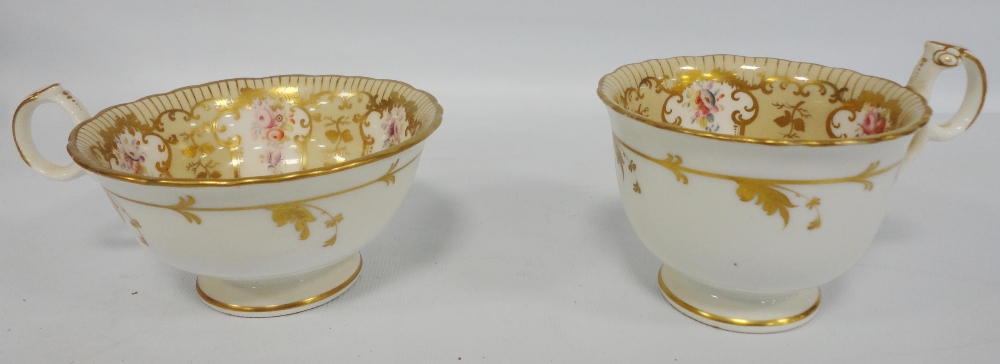 Victorian 'Rockingham' pattern part china tea service decorated with a floral cartouche within - Image 10 of 12