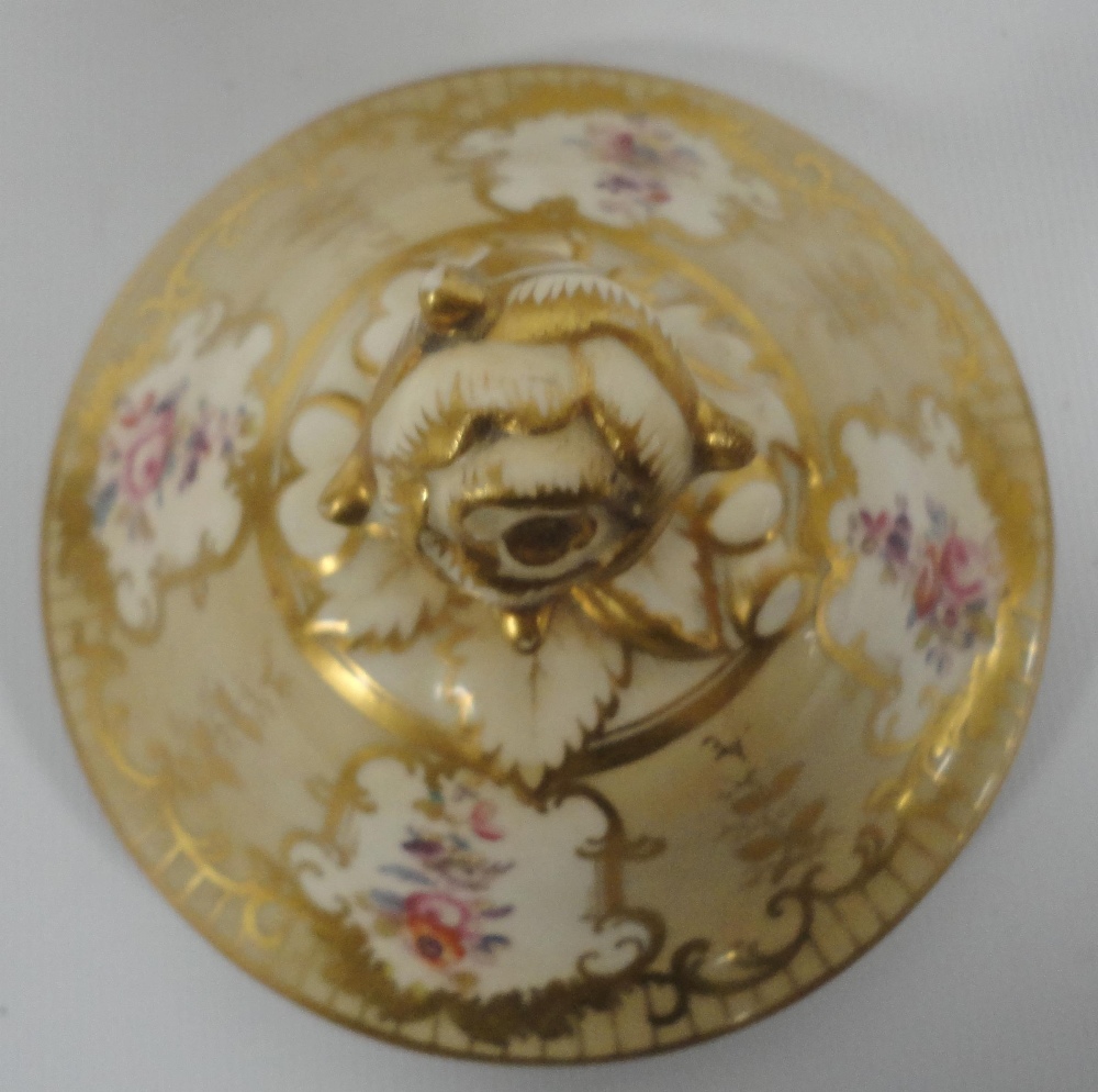 Victorian 'Rockingham' pattern part china tea service decorated with a floral cartouche within - Image 6 of 12