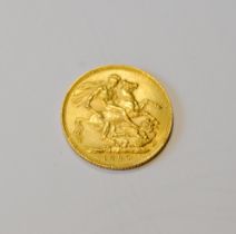 Gold sovereign, 1905.