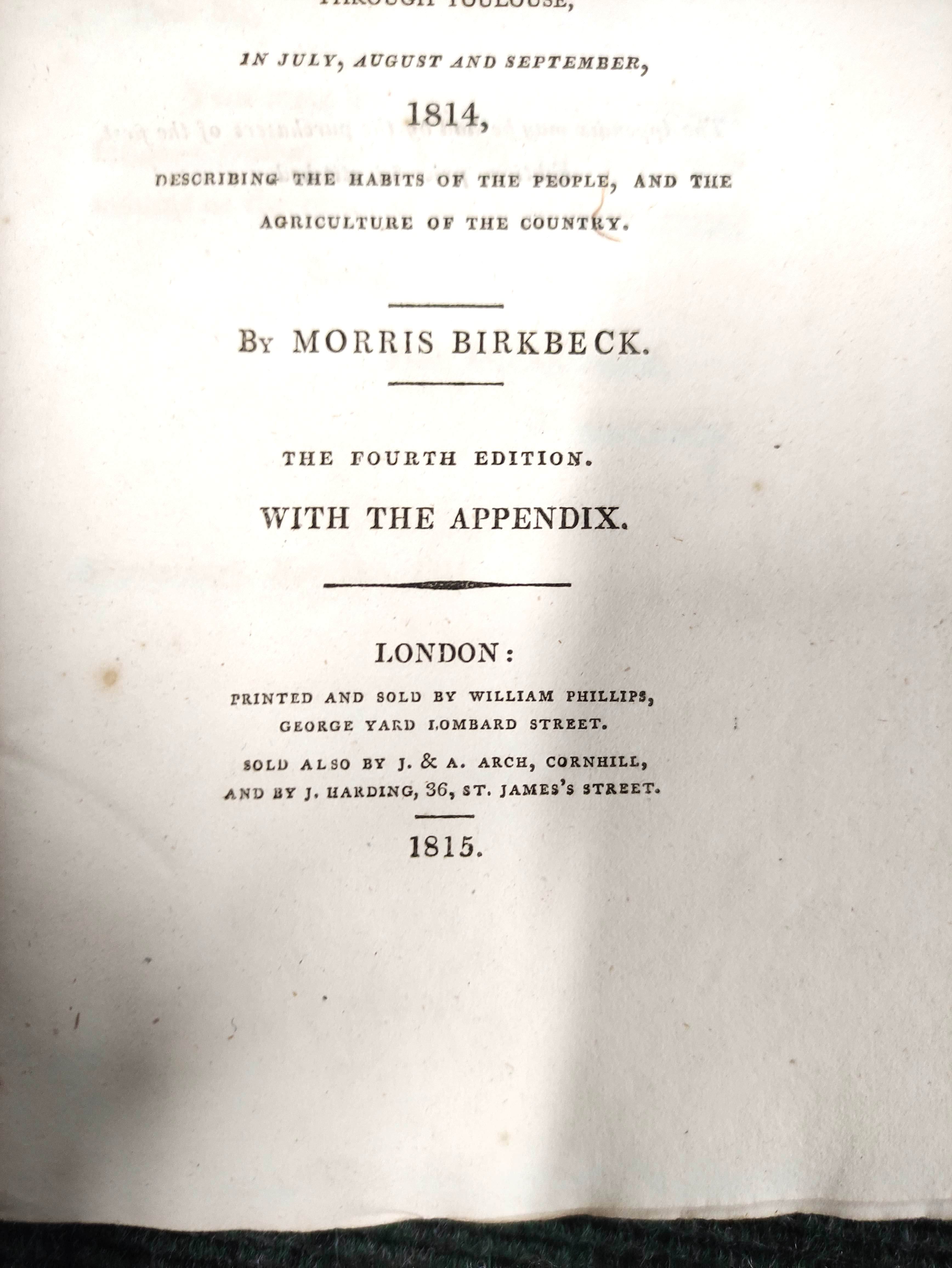 JAMES J. T.  Journal of a Tour in Germany, Sweden, Russia, Poland, During the Years 1813 & 1814. - Image 4 of 9