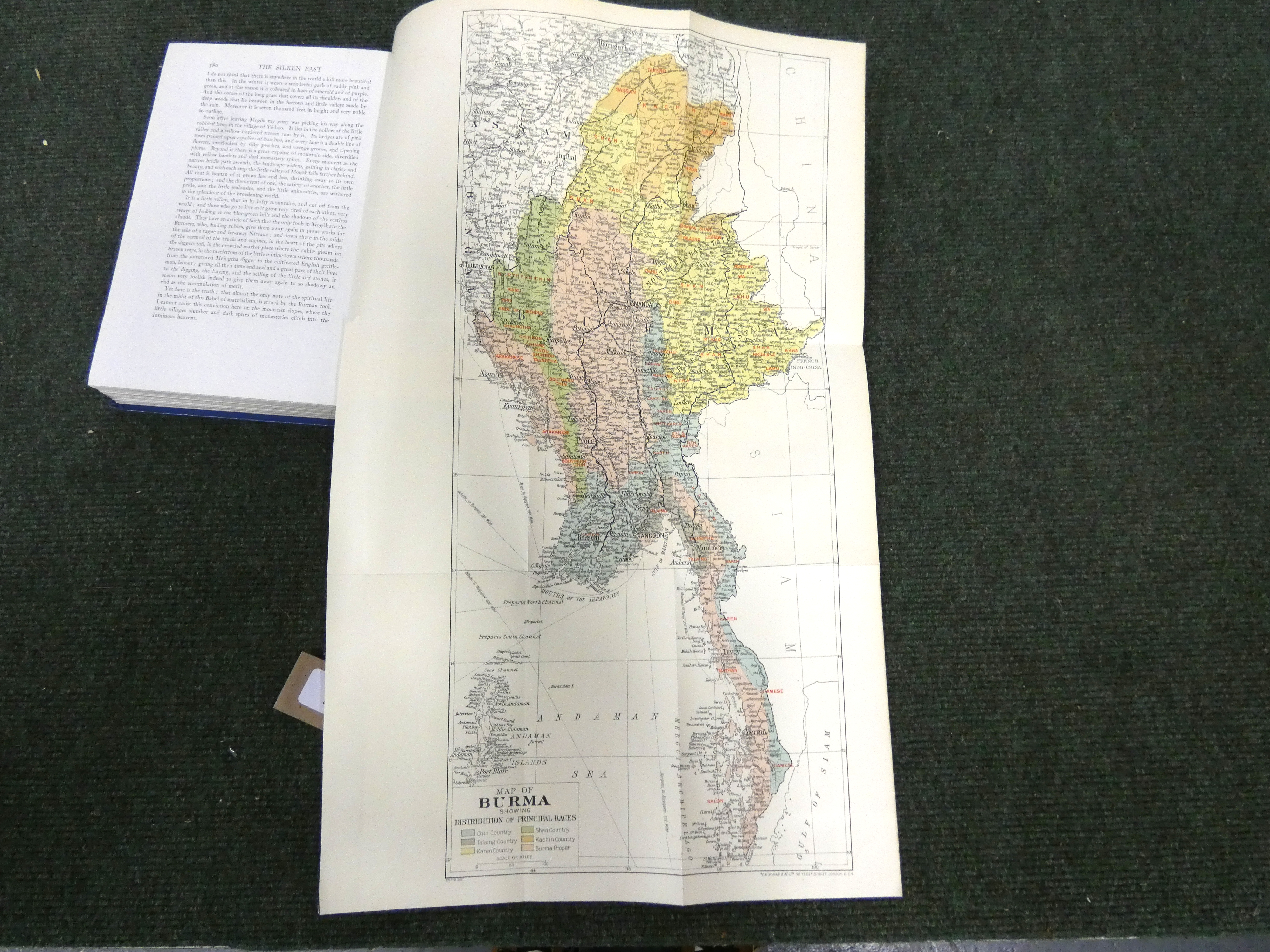 SCOTT O'CONNOR V. C.  The Silken East, A Record of Life & Travel in Burma. Col. plates & many - Image 3 of 3