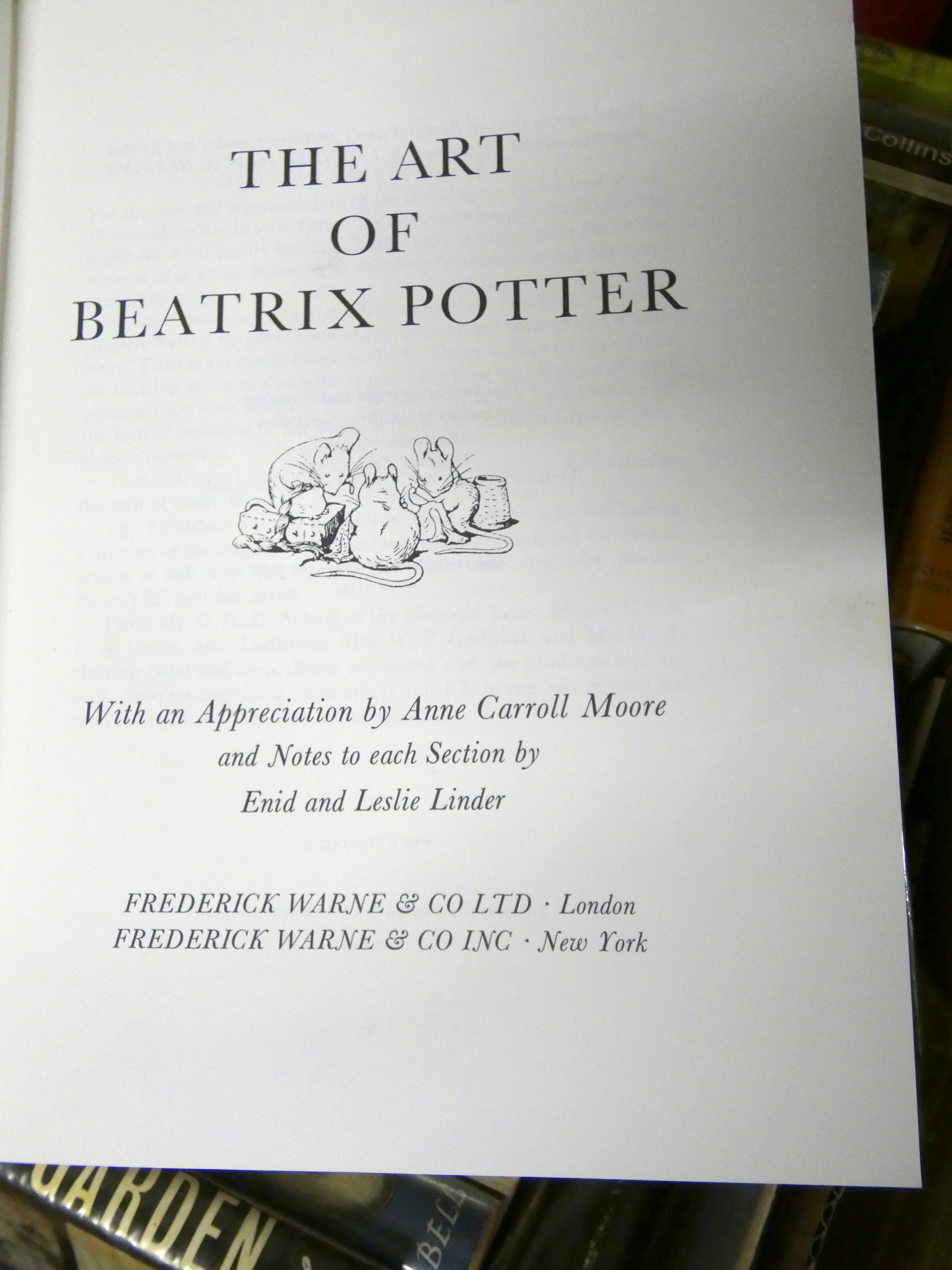 Various.  A carton of various vols. incl. some antiques reference incl. The Art of Beatrix Potter in - Image 7 of 10