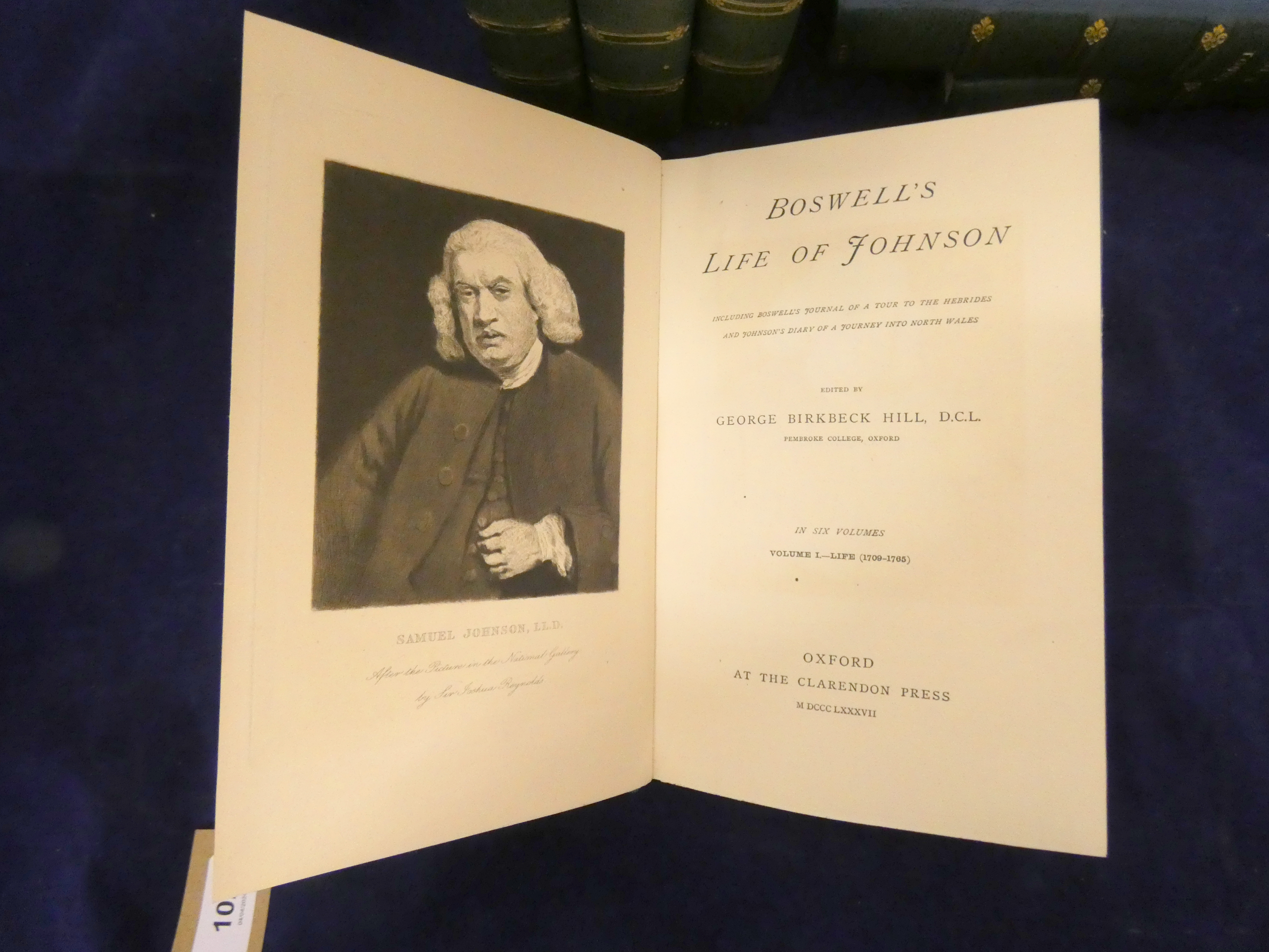 BOSWELL JAMES.  Life of Johnson, ed. by George Birkbeck Hill. 6 vols. Half titles. Eng. port. - Image 2 of 4