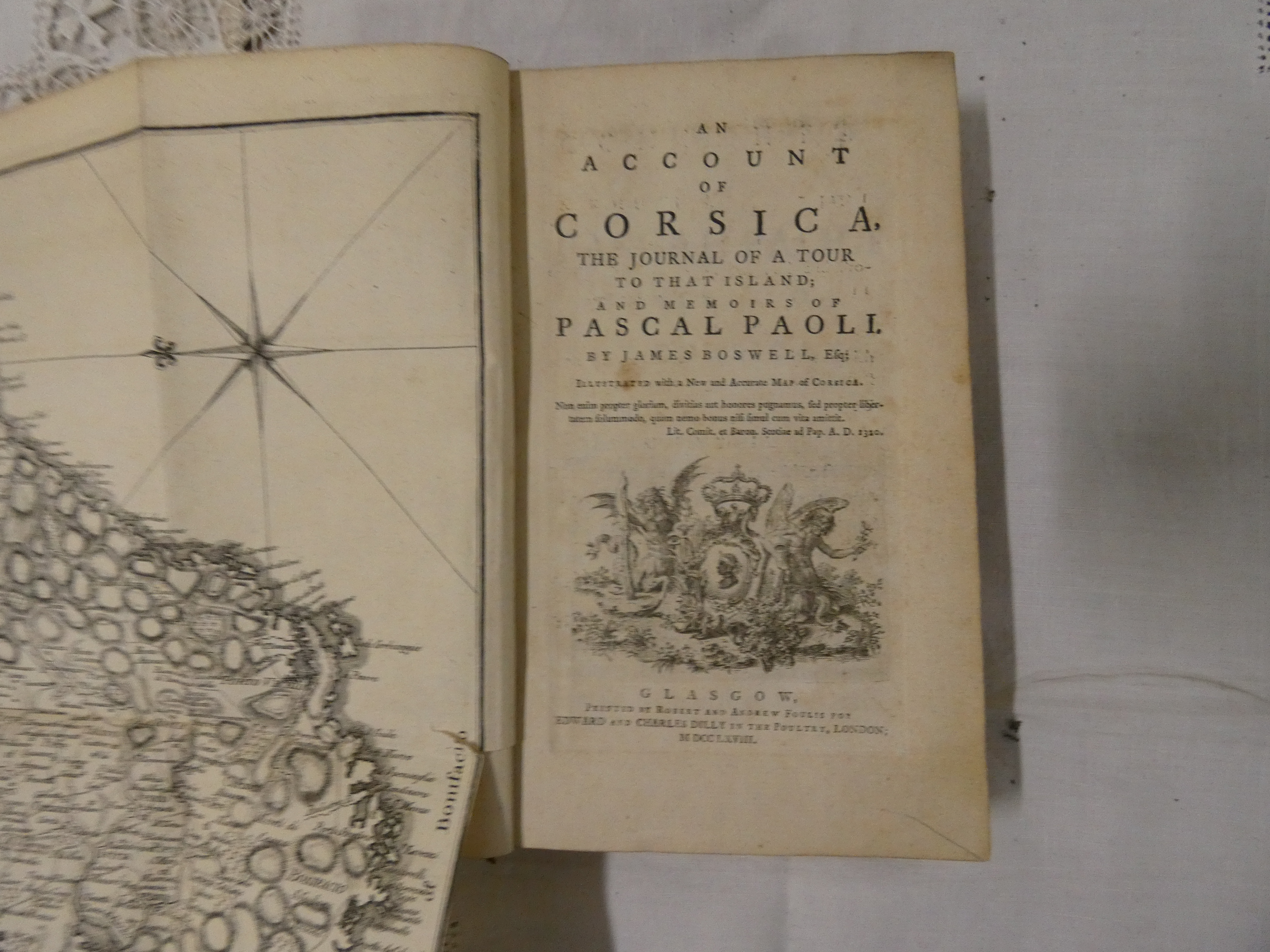 BOSWELL JAMES.  An Account of Corsica, the Journal of a Tour to That Island & Memoirs of Pascal - Image 3 of 3